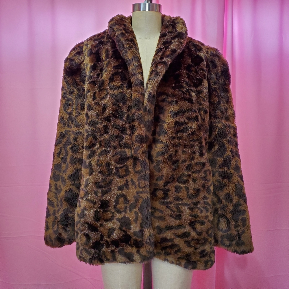 Lulu vintage cheetah faux fur coat